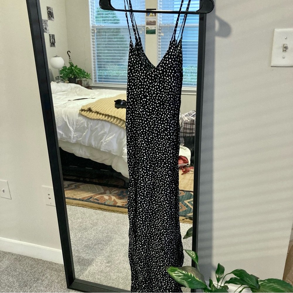 Black and white maxi dress